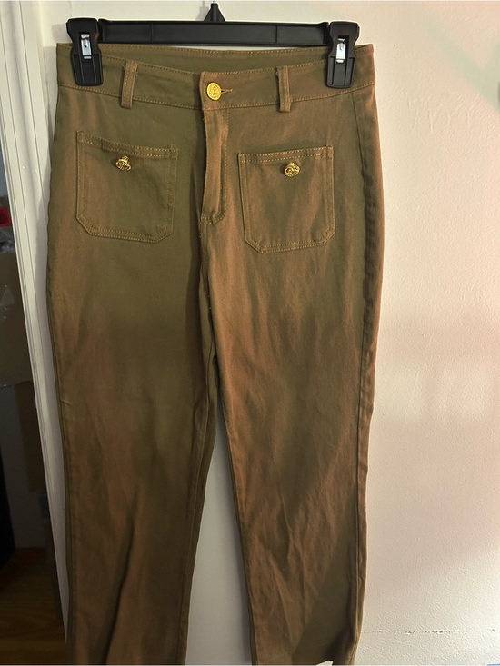 Pants - ⭐️ 5/$20 Classic Womens Olive Green Casual Pants with Front Patch Pockets XS